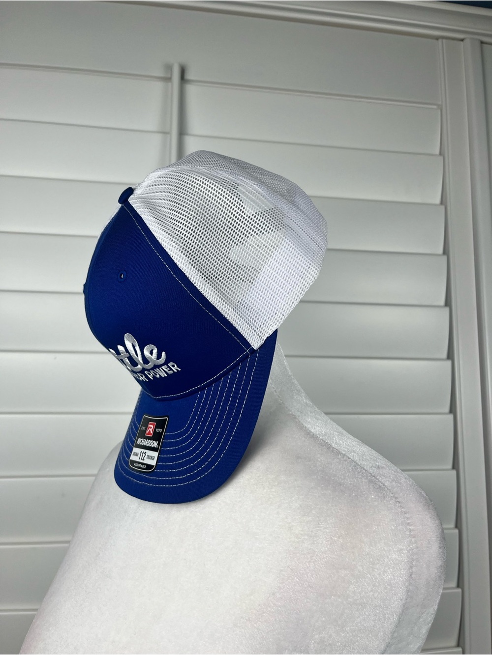 Richardson 112 Trucker Hat Blue White Snapback Cap Turtle - Picture 3 of 6
